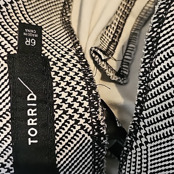 Studio Ponte Slim Fix Pixie Boot Pant - Black Plaid Houndstooth sz 6X WP230 - Picture 9 of 10